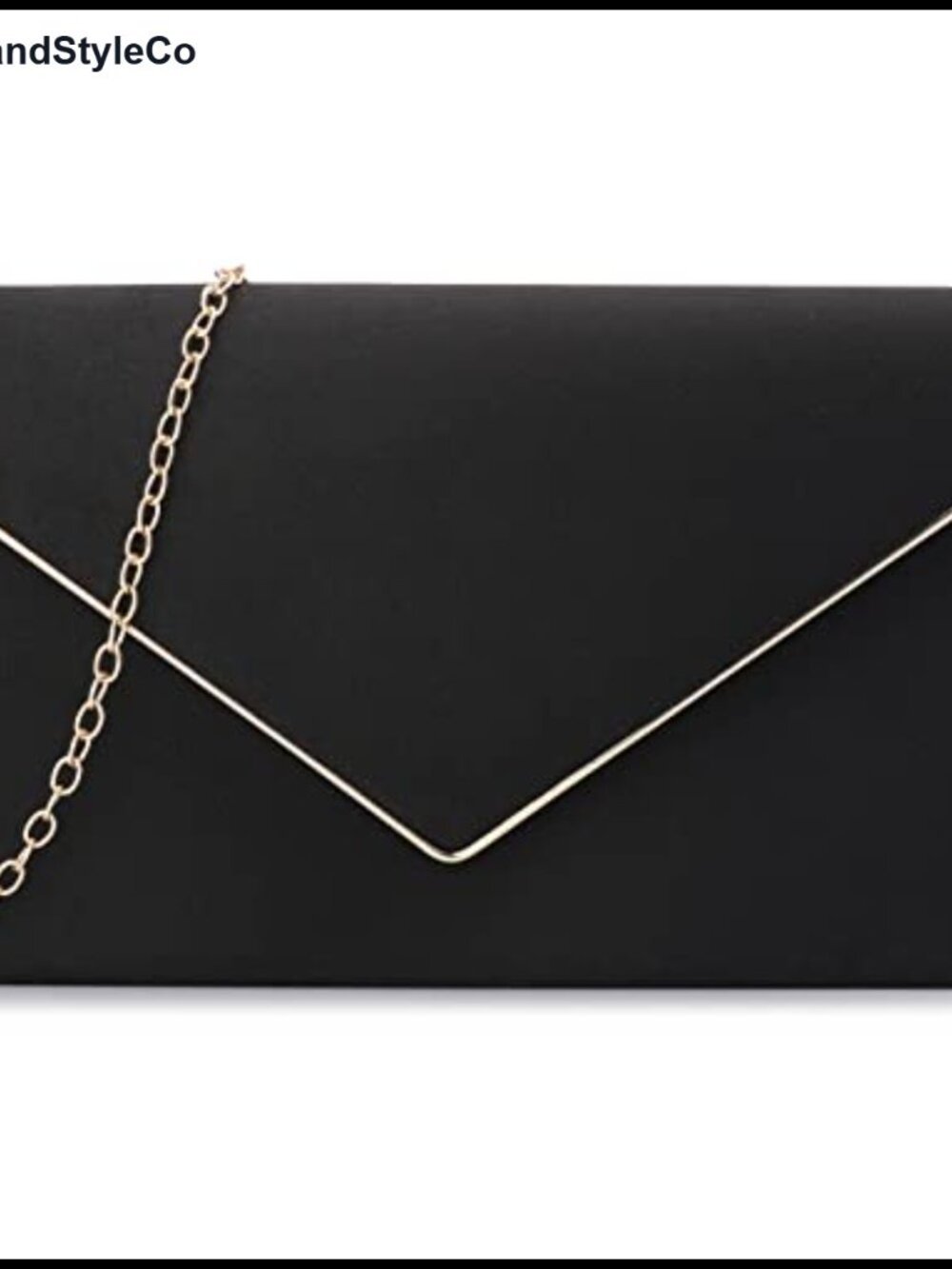 Faux Suede Clutch Purse Evening Bag Detachable Chain Women Formal